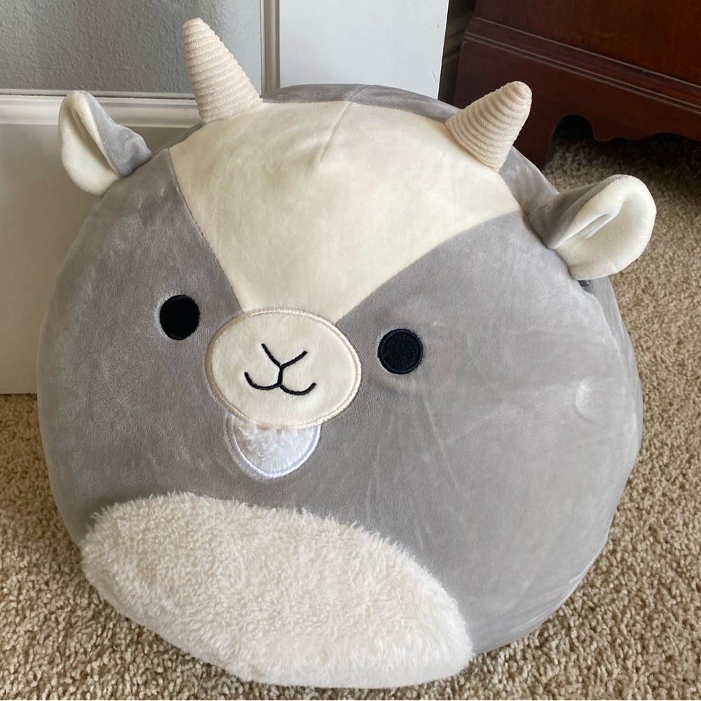 Cute soft Grey goat squishmallow 12”